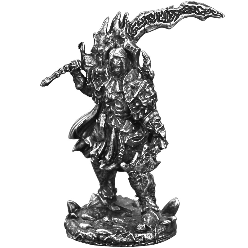 Home Decor Enthusiast - Metal Savaşçı Şövalye Aksiyon Figürü, Masaüstü