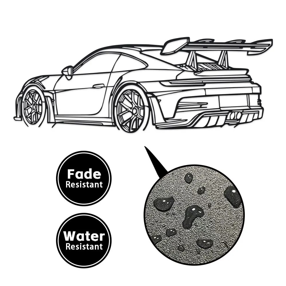 Home Decor Enthusiast - 1 adet Supercar Metal Duvar Sanatı