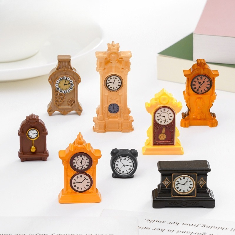 Vintage Alarm Clock - Vintage Mini Masa Saati Dollhouse Dekorasyon
