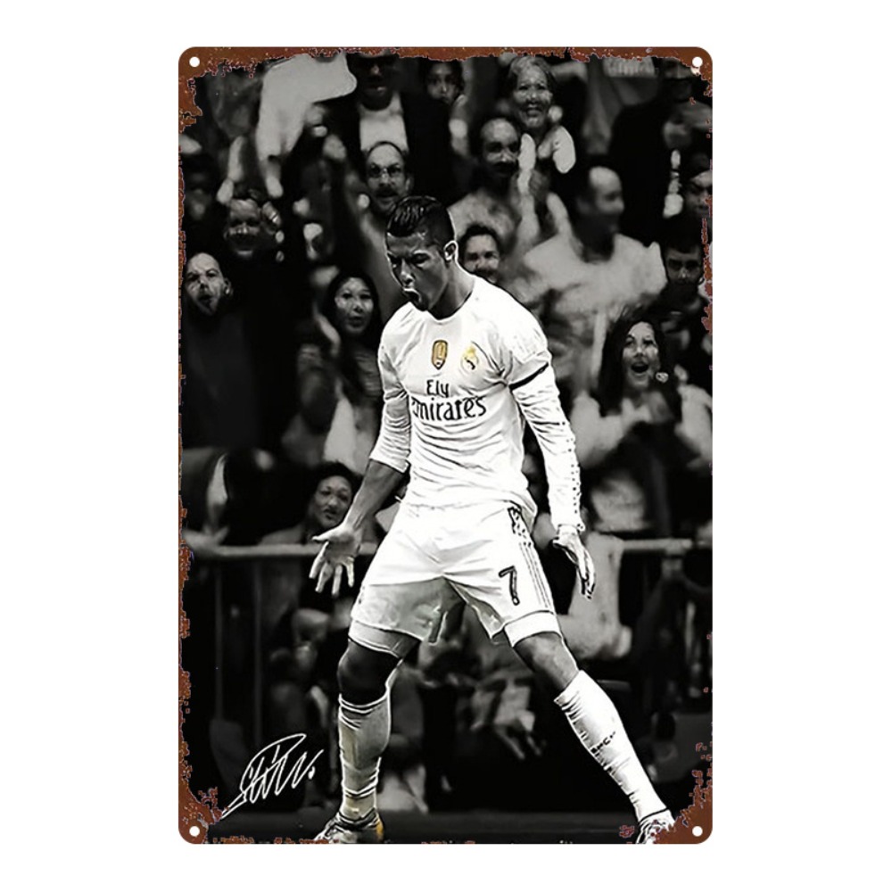Victory Home Decor - Metal logo, futbolcu kutlama zaferi duvar