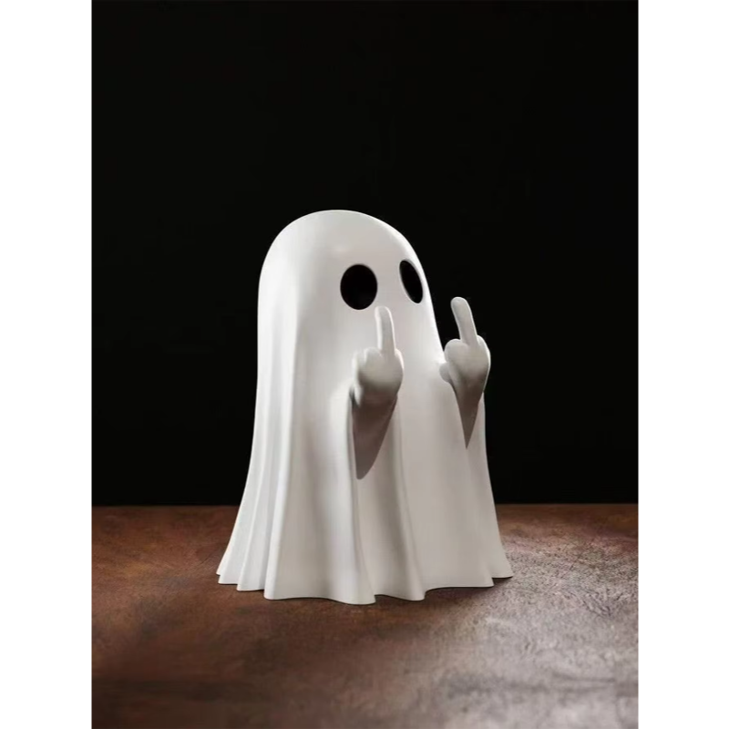 Home Decor Quirky - 1 Adet Orta Parmak Hayalet Heykeli