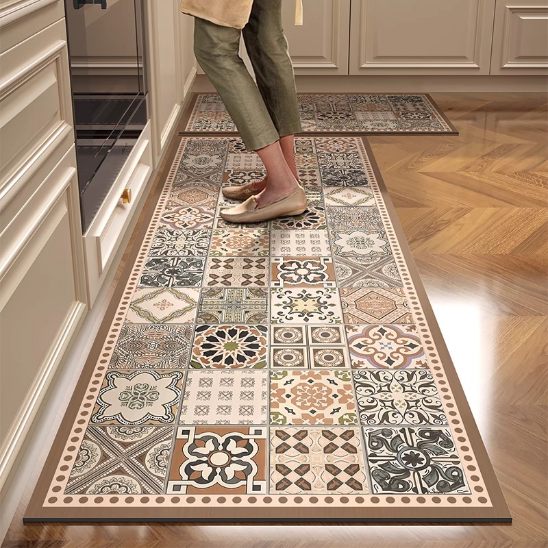 Home Decor Online Free - Mutfak Zemin Matı PVC Deri Ayak