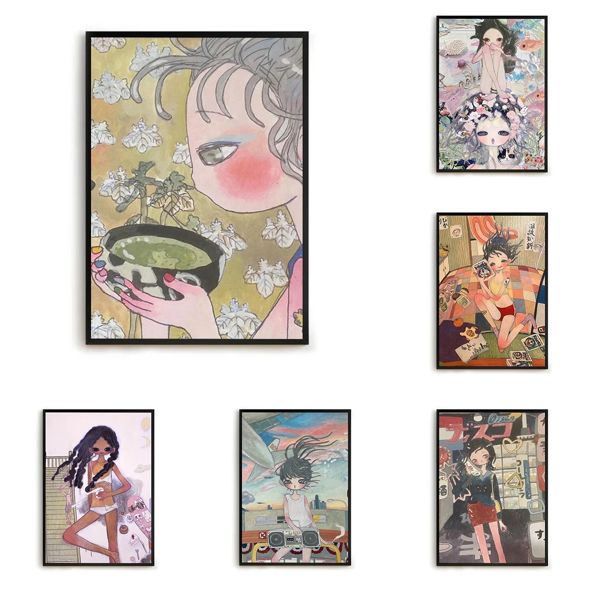 Home Decor Aesthetic Pinterest - Aya Takano Dekoratif Baskılar duvar tablosu