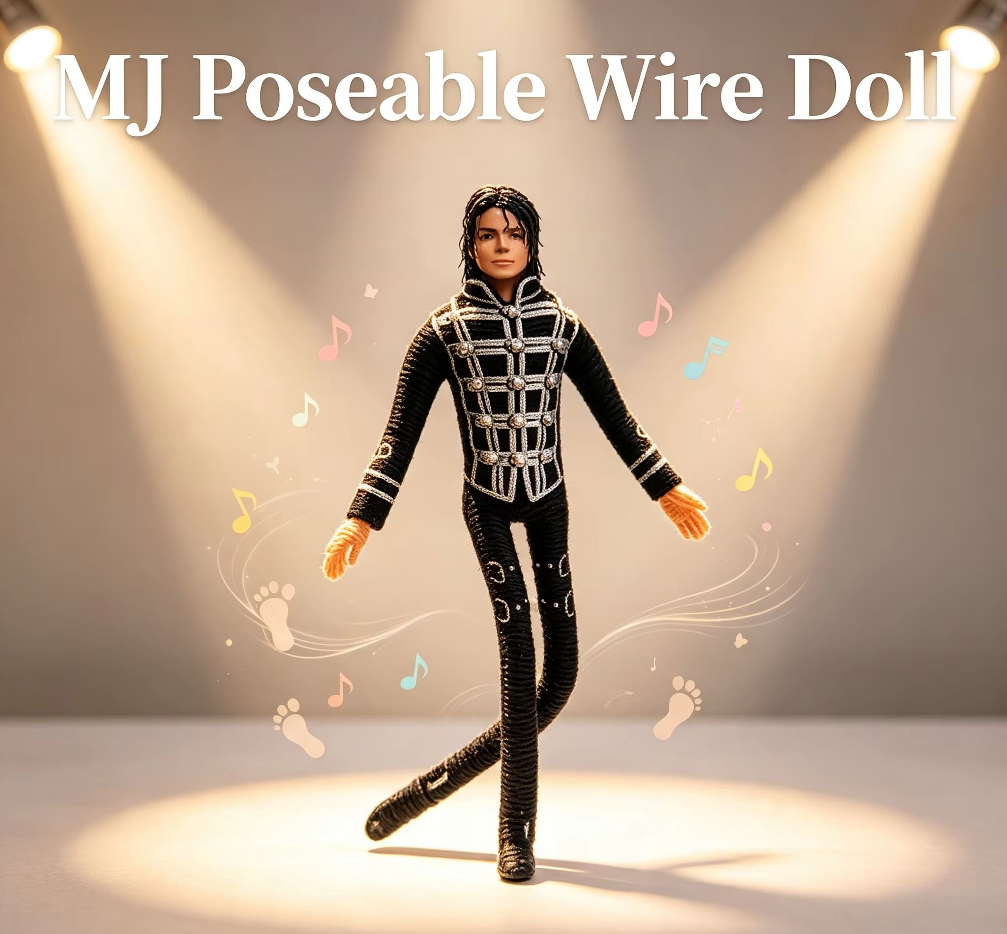 Home Decor Company - Michael Jackson Hareketli Eklemli Peluş Oyuncak