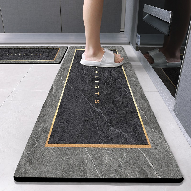 Home Decor Online Free - Mermer Yağ geçirmez Deri Mutfak Halısı