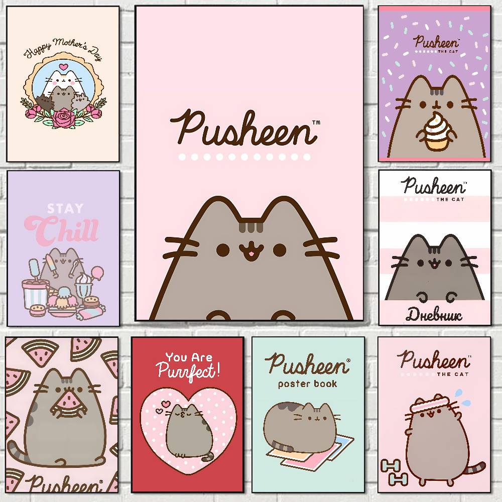 Home Decor Aesthetic Pinterest - Sevimli Kawaii P-Pusheens Poster Baskı A5