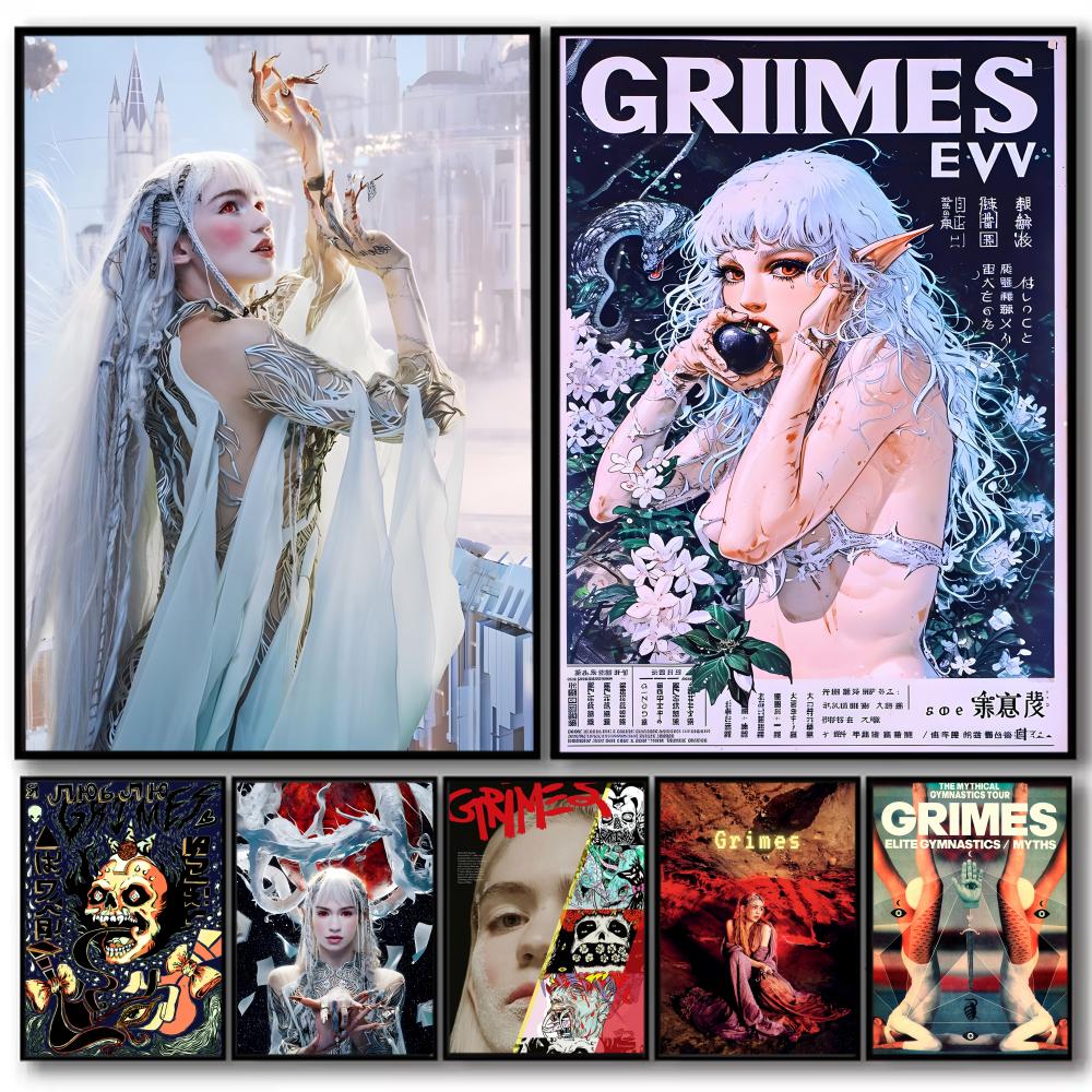 Home Decor Magazine - Pop Şarkıcısı G_Grimes Dergisi Posteri Dekoratif