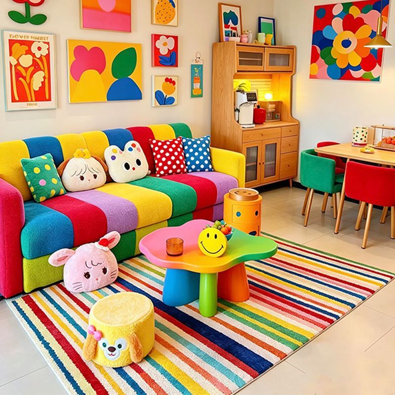 Home Decor Dopamine - Ins Dopamin Renkli Oturma Odası Halısı