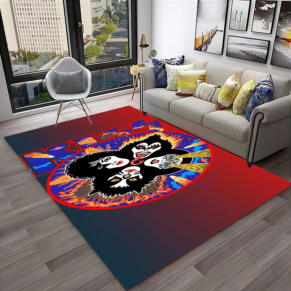 Home Decor Online Free - Retro KISS Rock Grubu Halı Kilim
