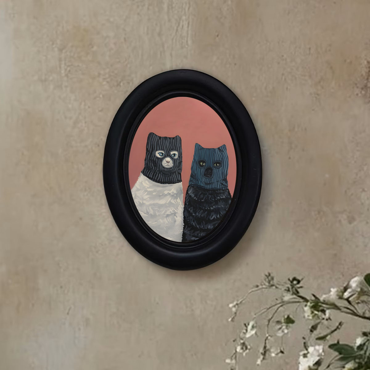 Home Decor Quirky - 1 Adet İlginç Soyguncu Kedi Duvar