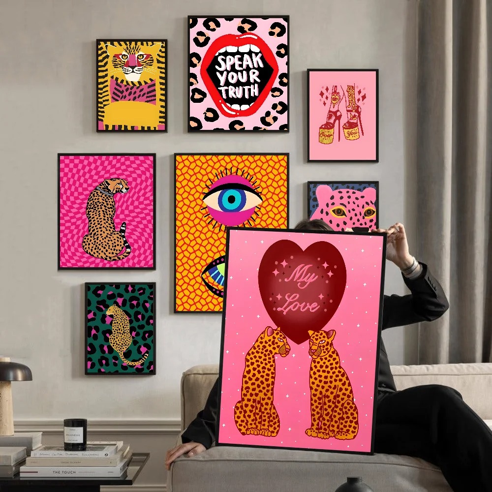 Home Decor Aesthetic Pinterest - Vahşi leopar kaplan vazo çiçek kız