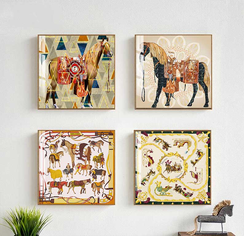 Home Decor Hermes - Modern Atlar Tuval Boyama Resimleri Ve