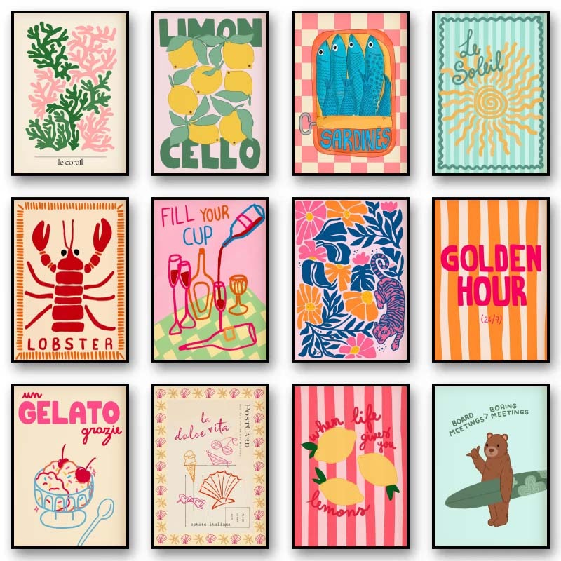 Home Decor Aesthetic Pinterest - Tropikal Tiki Posteri Deniz Kabuğu Plaj