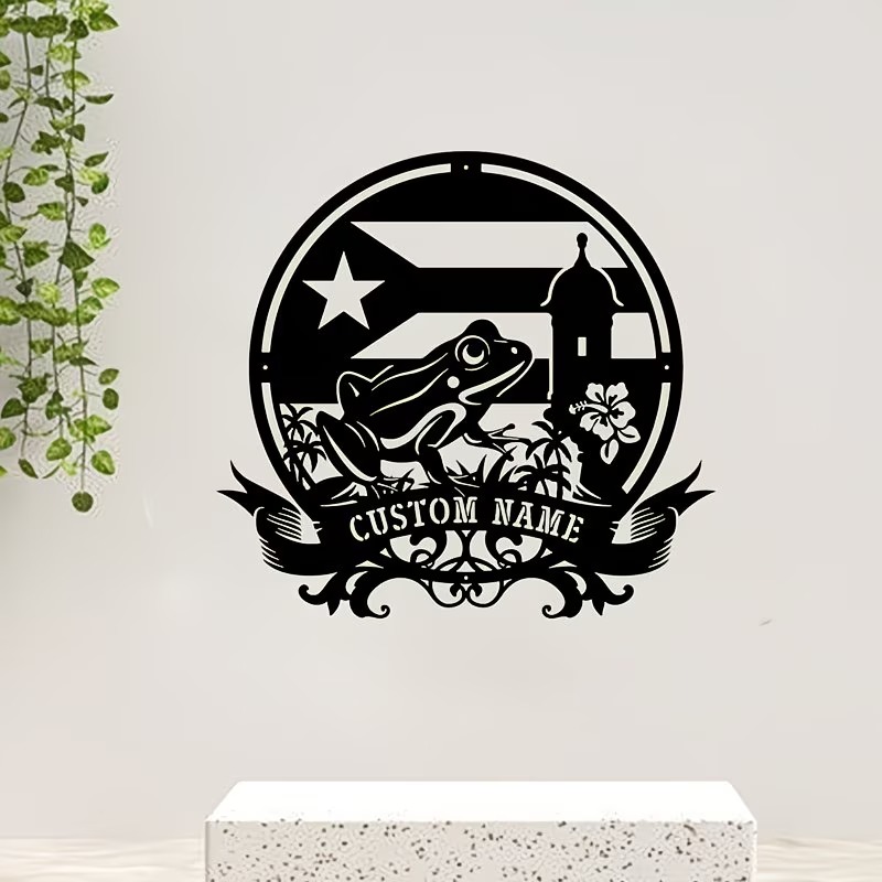 Home Decor Enthusiast - Kişiselleştirilmiş Porto Riko Haritası Metal Duvar