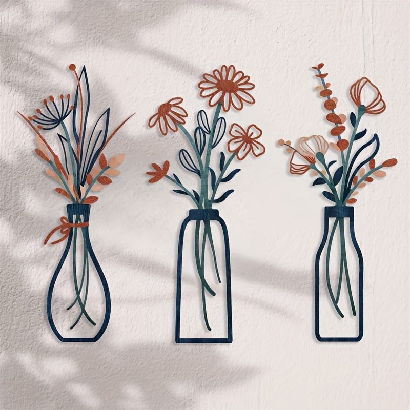 3 Büyük Çiçek Desenli Duvar Sa - Home Decor Design Interior incelemesi ve fiyatı