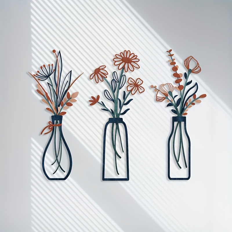 3 Büyük Çiçek Desenli Duvar Sa - Home Decor Design Interior incelemesi ve fiyatı
