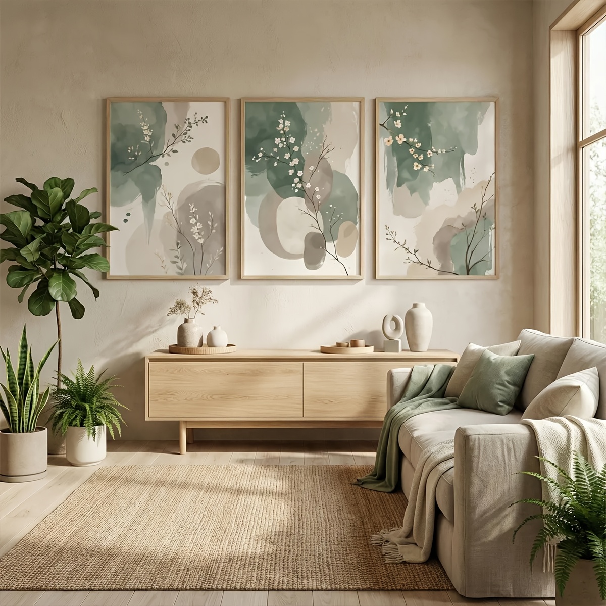 3 adet Japon Tarzı Bitki Tuval - Home Decor Design Interior incelemesi ve fiyatı