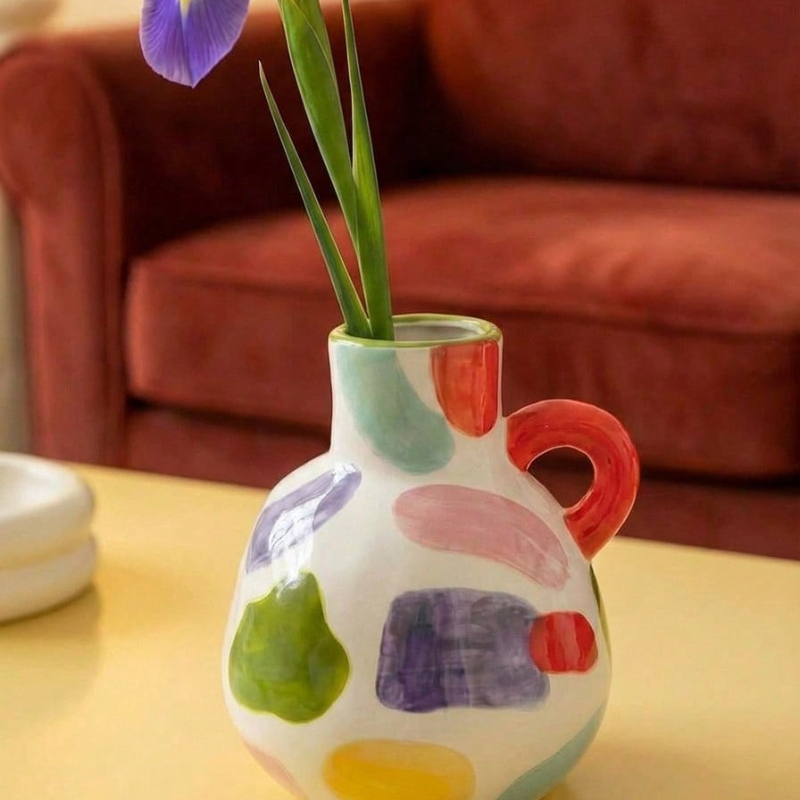 Modern Geometrik Seramik Vazo  - Home Decor Dopamine incelemesi ve fiyatı