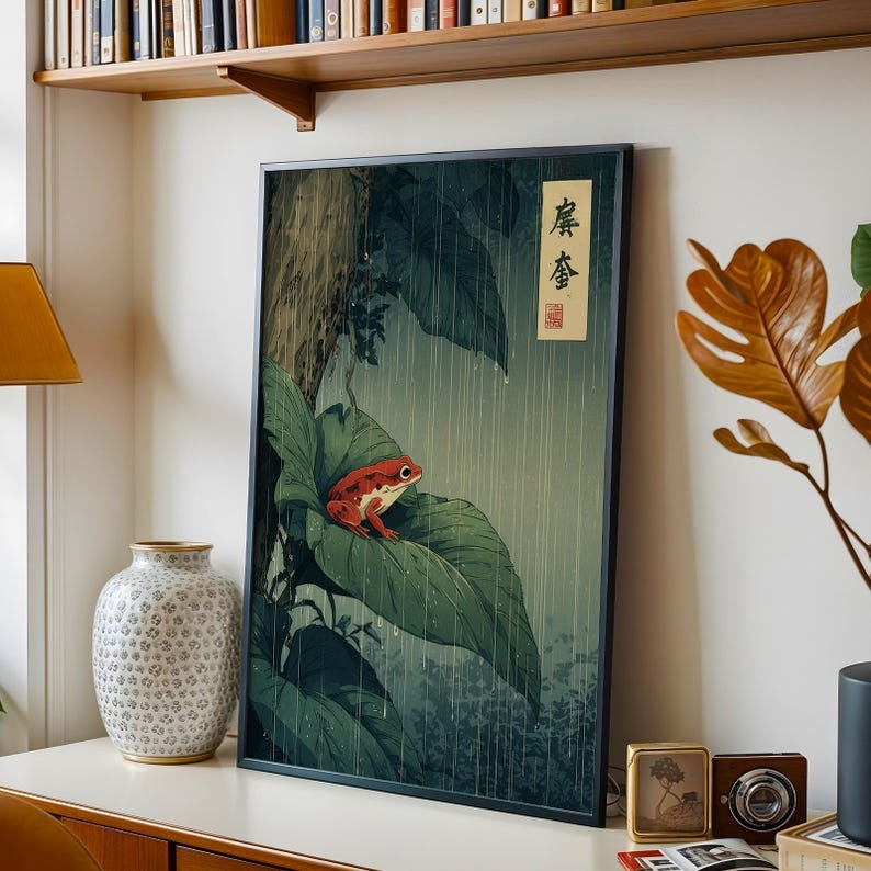 1 adet japon kurbağa tuval duv - Home Decor Aesthetic Pinterest incelemesi ve fiyatı