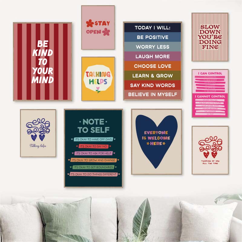 Aklınıza nazik olun Ruh Sağlığ - Home Decor Aesthetic Pinterest incelemesi ve fiyatı
