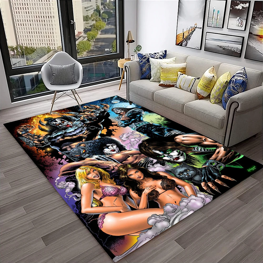 Retro KISS Rock Grubu Halı Kil - Home Decor Online Free incelemesi ve fiyatı