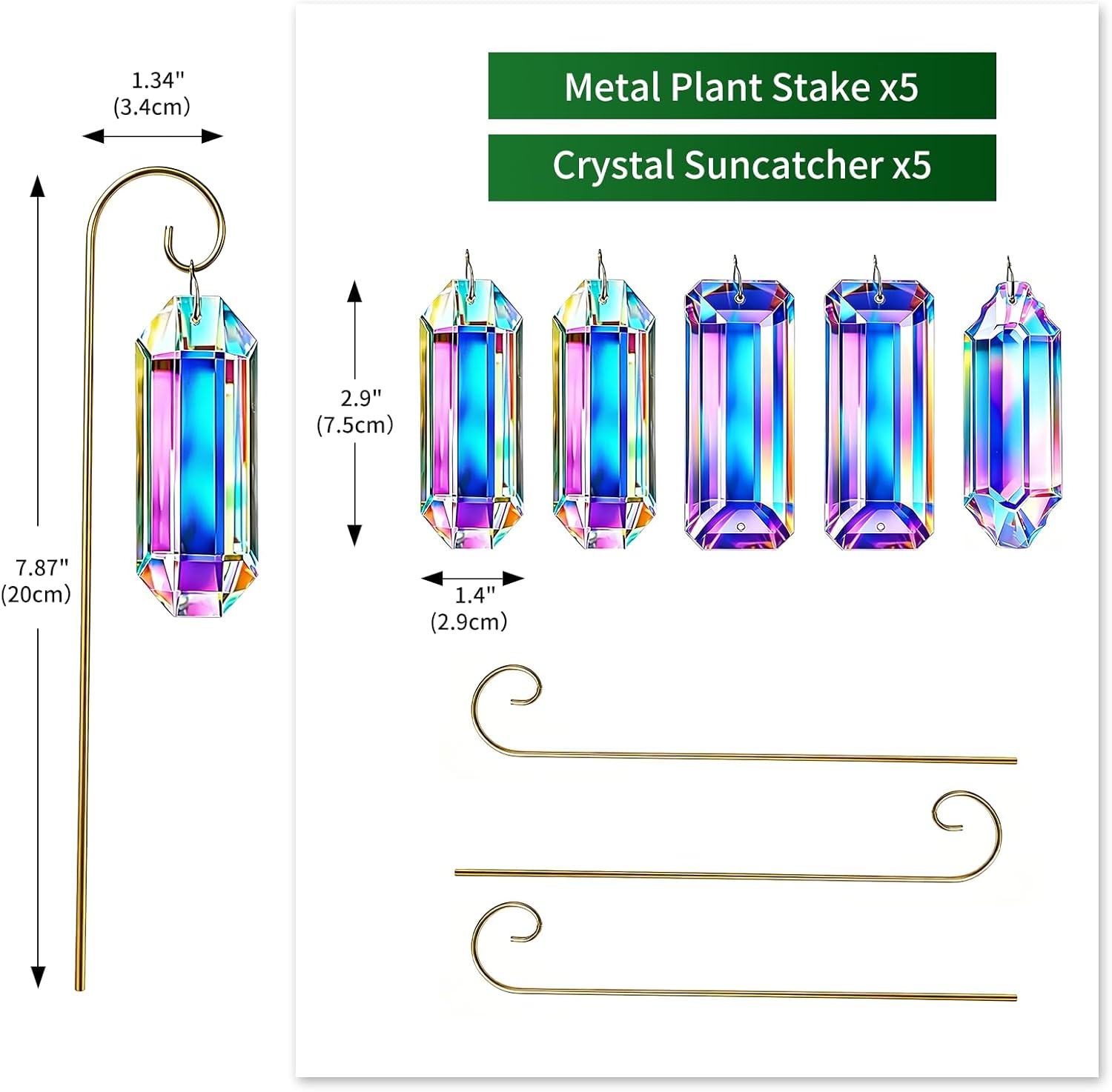 5 adet kristal Suncatcher bitk - Crystal Sun Catcher incelemesi ve fiyatı