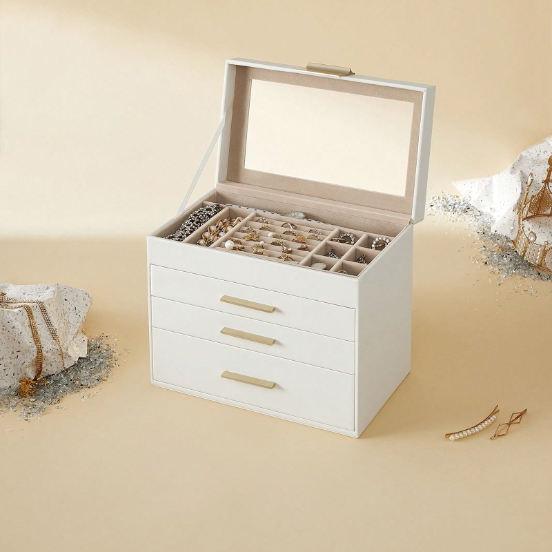 4 Katlı Cam Kapaklı ve 3 Çekme - Vanity Home Decor incelemesi ve fiyatı
